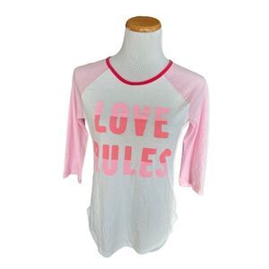 NWT Girls Old Navy Love Rules Baseball Tee - Sz XL (14)